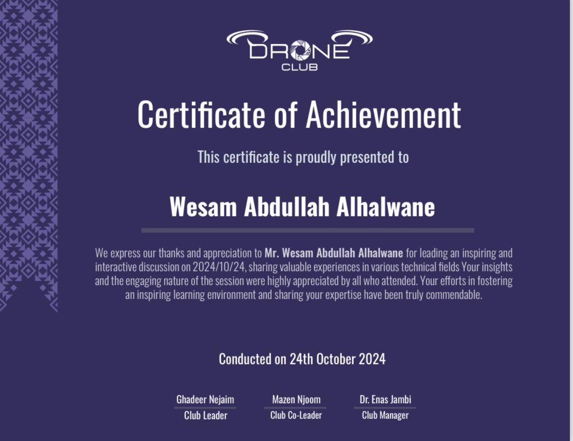 تشرفت بتقديم محاضرة حول مشاريع الذكاء الاصطناعي وتأثيرها في العالم الواقعي وسوق العمل، إلى جانب التحديات الي تواجه هذا المجال. كانت جلسة تفاعلية مميزة وتجربة ملهمة بكل المقاييس. 

كل الشكر لكل من شارك وحضر🙏🏼