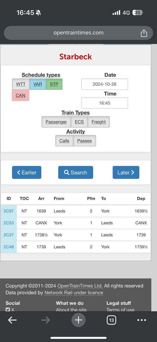 thatMosley's tweet photo. @OpenTrainTimes We appear to be missing some data out of the matrix…

There definitely is a 17:09 from Starbeck, as I’m about to get on it, and Northern agree… https://t.co/jsrT7GCWMJ