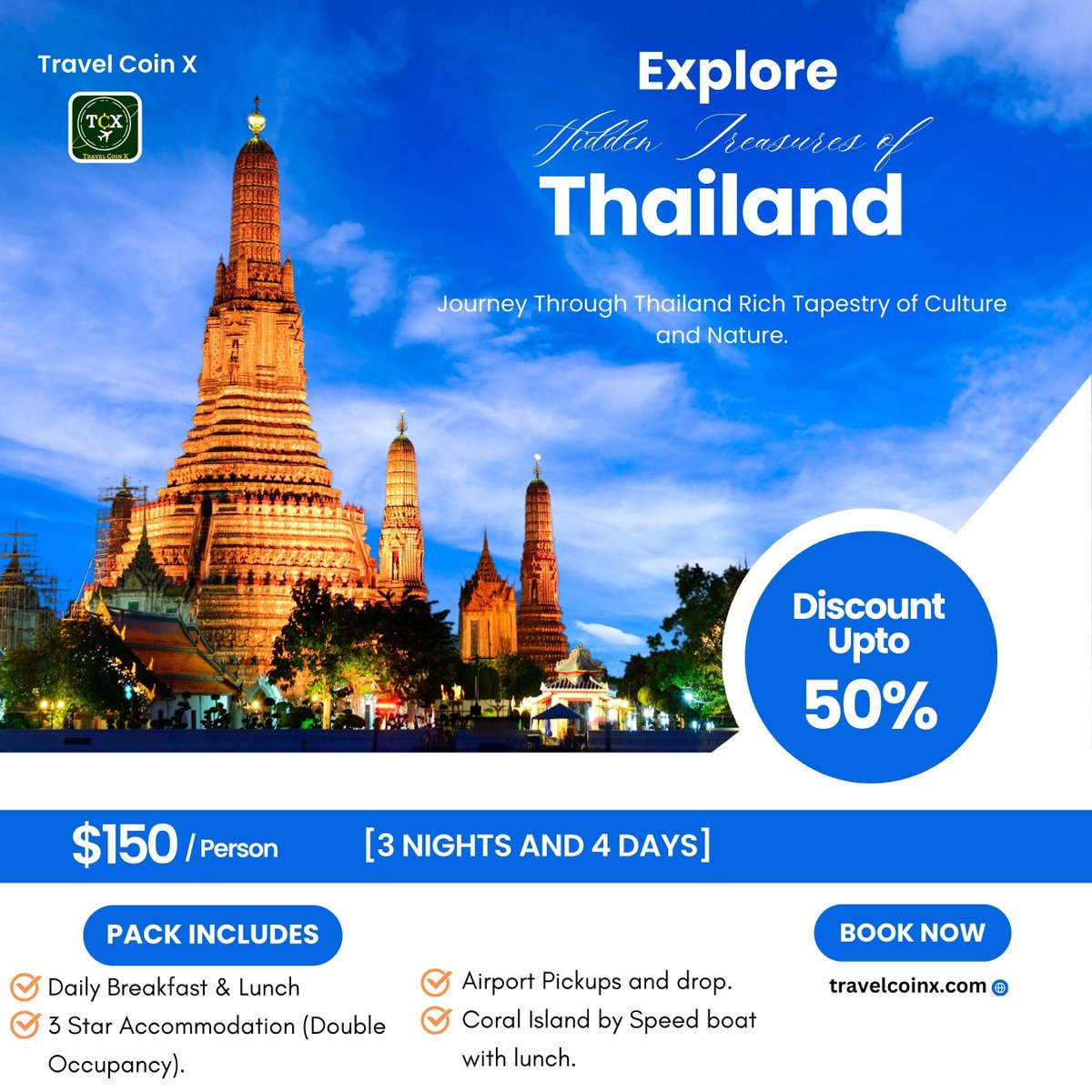 TravelCoinx's tweet photo. Let us handle the details while you enjoy the journey!
#HassleFreeTravel #TravelAgencyMagic #PlanAndRelax #travelcoinx #tcx https://t.co/0JsU3RCE0s