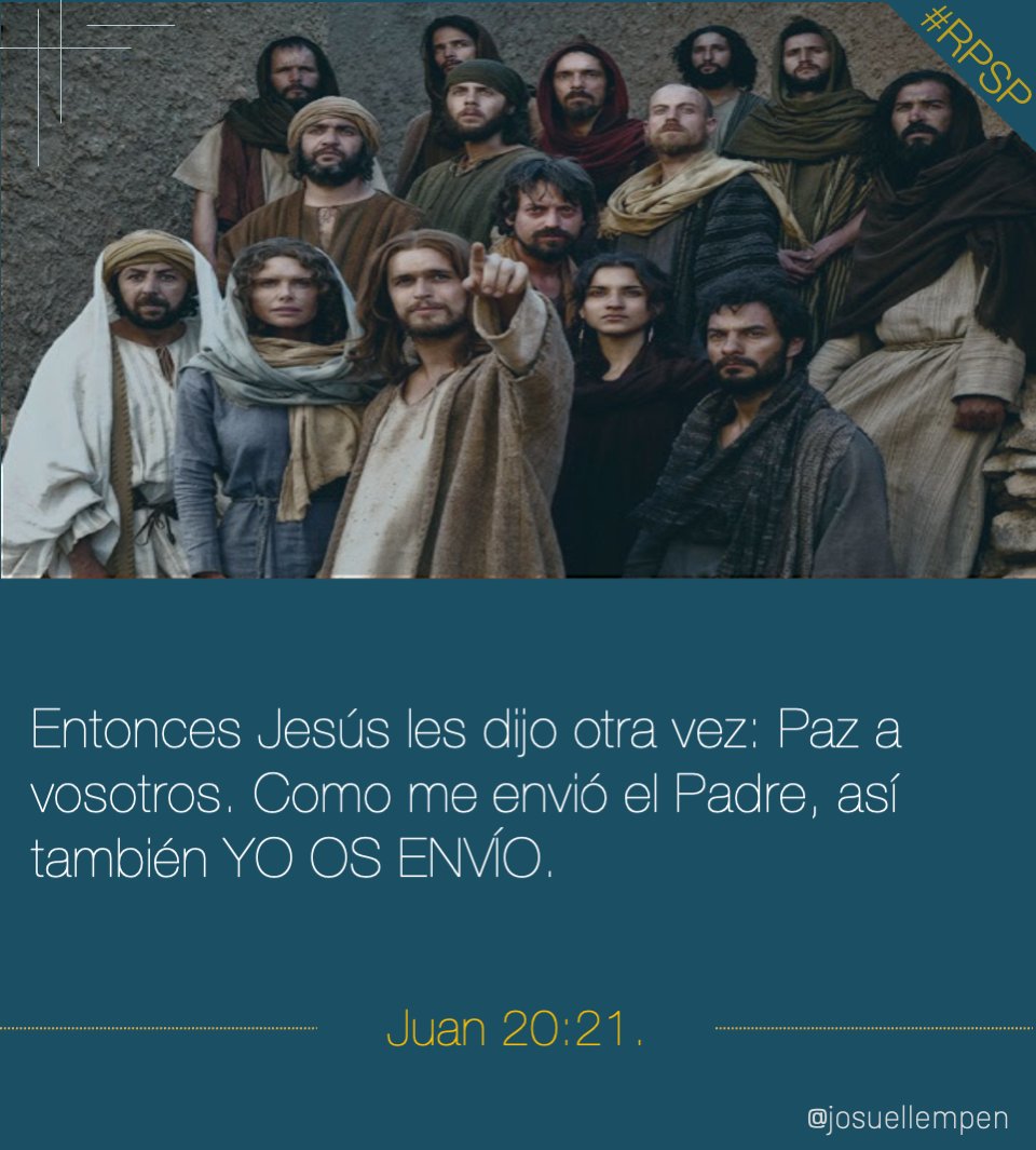 #RPSP JUAN 20
Jesús había traído un mensaje para toda la humanidad y después de su regreso al cielo le encarga a la Iglesia de transmitirlo. Si hemos aceptado su mensaje debemos ser una boca que hable, unos pies que vayan a todo el mundo y unas manos para hacer su obra. I Will Go
