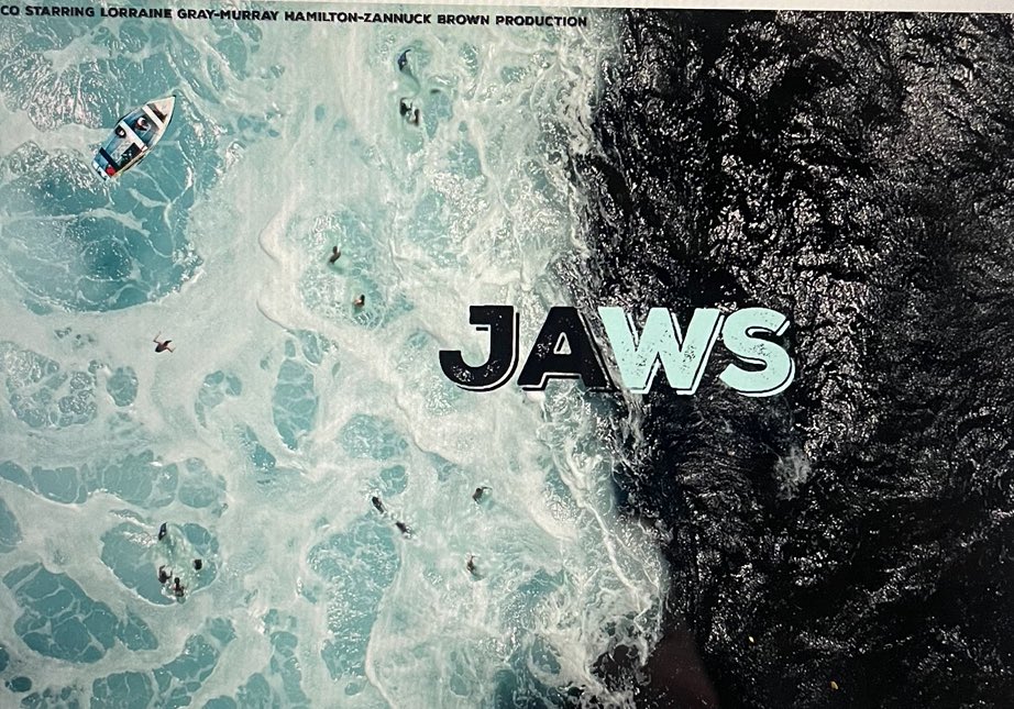 StockgrnTech's tweet photo. Our Year 10 Imedia students smashing their client brief to redesign the iconic Jaws movie poster! Looking at contrast, symmetry and dynamics in design, Omari, Ayaan, Aleena and Cameron have pride passes coming their way!@Stockgrn #creativeimedia #ocrcreativeimedia #graphicdesign https://t.co/QAwPAiScmQ