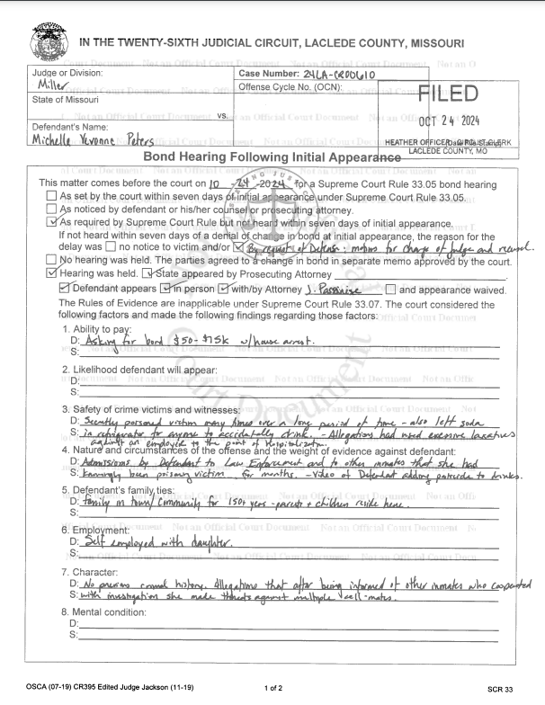 HeyDizzzy's tweet photo. #Update 
#MichellePeters asked for Bond set $50K-$75K &amp; house arrest but was Denied not only due to the #RoundUp weed k!iller added to her husband's #MountainDew but she also poisoned her boss with so much laxative that she was hospitalized! https://t.co/wNgR4bEY7Y
