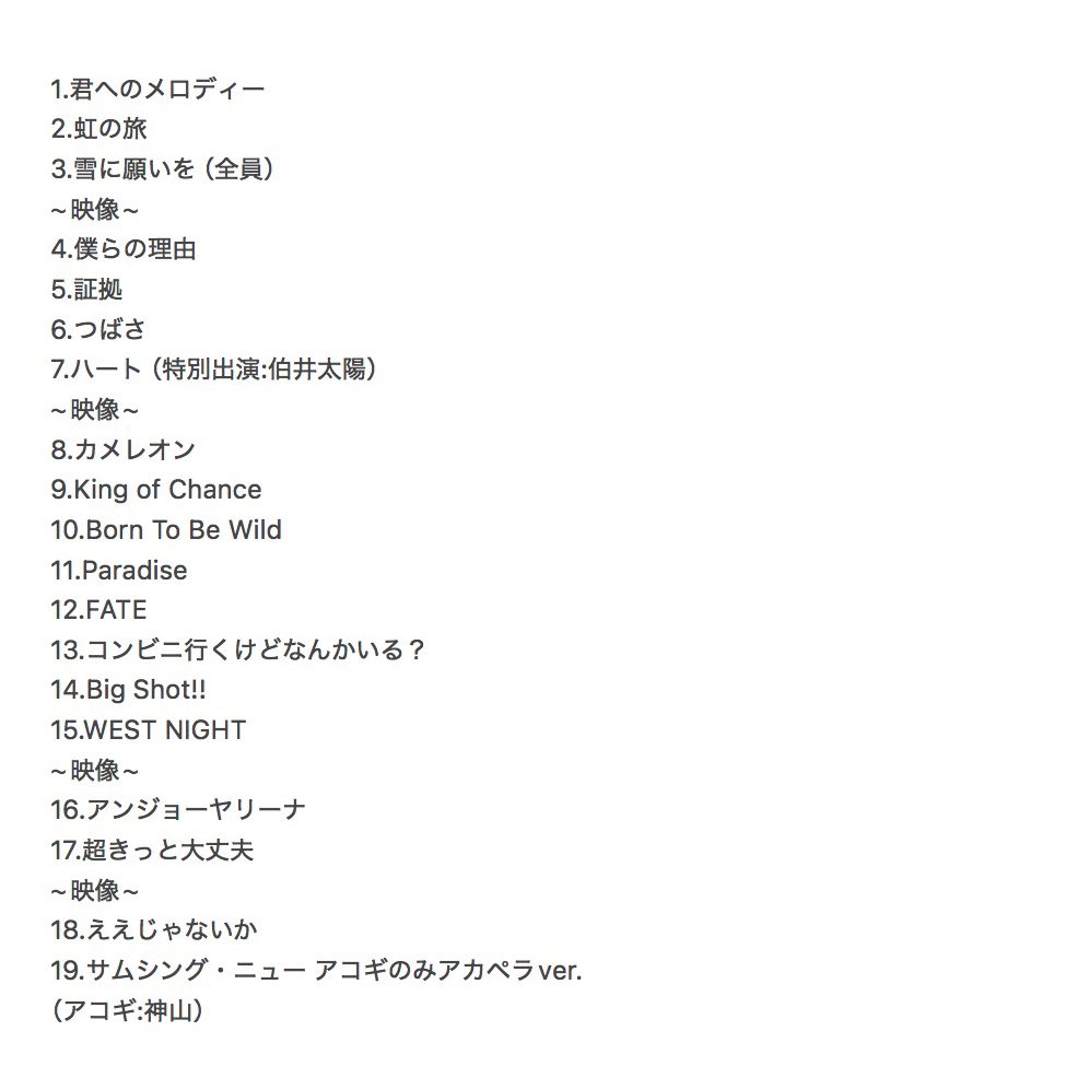 WOWOW presents WEST. 10th Anniversary Live “W” セトリ #WOWOWESTꓸ