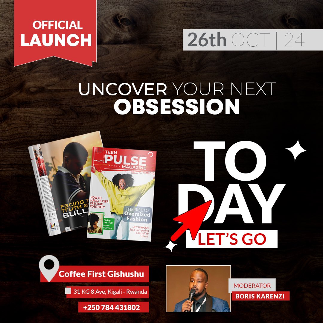 harerimana_tito's tweet photo. 📌 Today marks the debut of #TeenPulseMagazine! 
Come through and know that @TeensLit has our support as they set off on their adventure. Join us by clicking the link below.👇 

https://t.co/KwrmkmglxJ

Few minutes…….to start 🛫 

#TeenPulseMagazine https://t.co/EEZxEmN0Q4