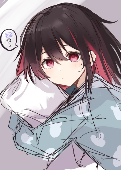 魔女兵器のレンくんのパジャマ、ほんのり男の子っぽさがあって良いねという絵です 