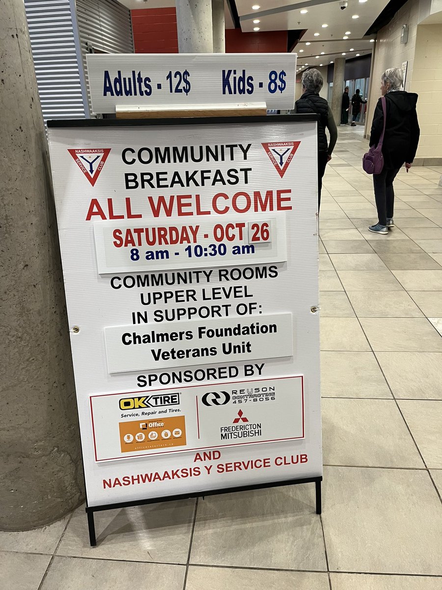 Andrew Holland 🇨🇦 (@andrew__holland) on Twitter photo Getting busy at Willie O’Ree Place for the monthly Nashwaaksis Y’s Club Breakfast.
Proceeds today go to Chalmers Hospital Foundation. Great feed and nice to see <a href="/Chris_Little123/">Christine Little (she/her)</a> <a href="/DrAnnCollins/">Dr. E. Ann Collins</a> <a href="/ShawnaW09946006/">Shawna White</a> volunteering Getting busy at Willie O’Ree Place for the monthly Nashwaaksis Y’s Club Breakfast.
Proceeds today go to Chalmers Hospital Foundation. Great feed and nice to see <a href="/Chris_Little123/">Christine Little (she/her)</a> <a href="/DrAnnCollins/">Dr. E. Ann Collins</a> <a href="/ShawnaW09946006/">Shawna White</a> volunteering