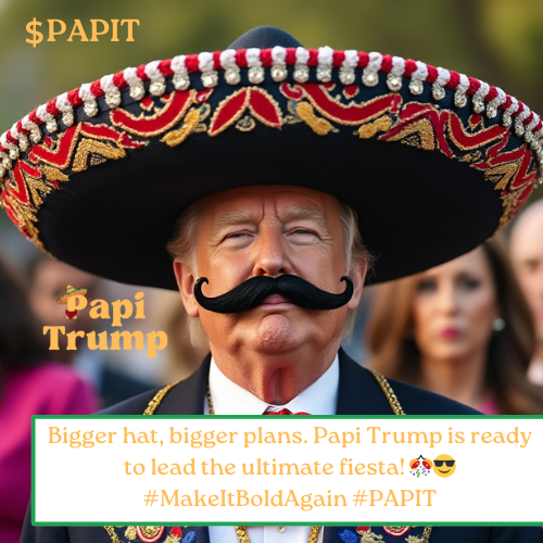 papitrump2024's tweet photo. Bigger hat, bigger plans. Papi Trump is ready to lead the ultimate fiesta! 🎊😎 #MakeItBoldAgain #PAPIT https://t.co/0cz7O0cEUu