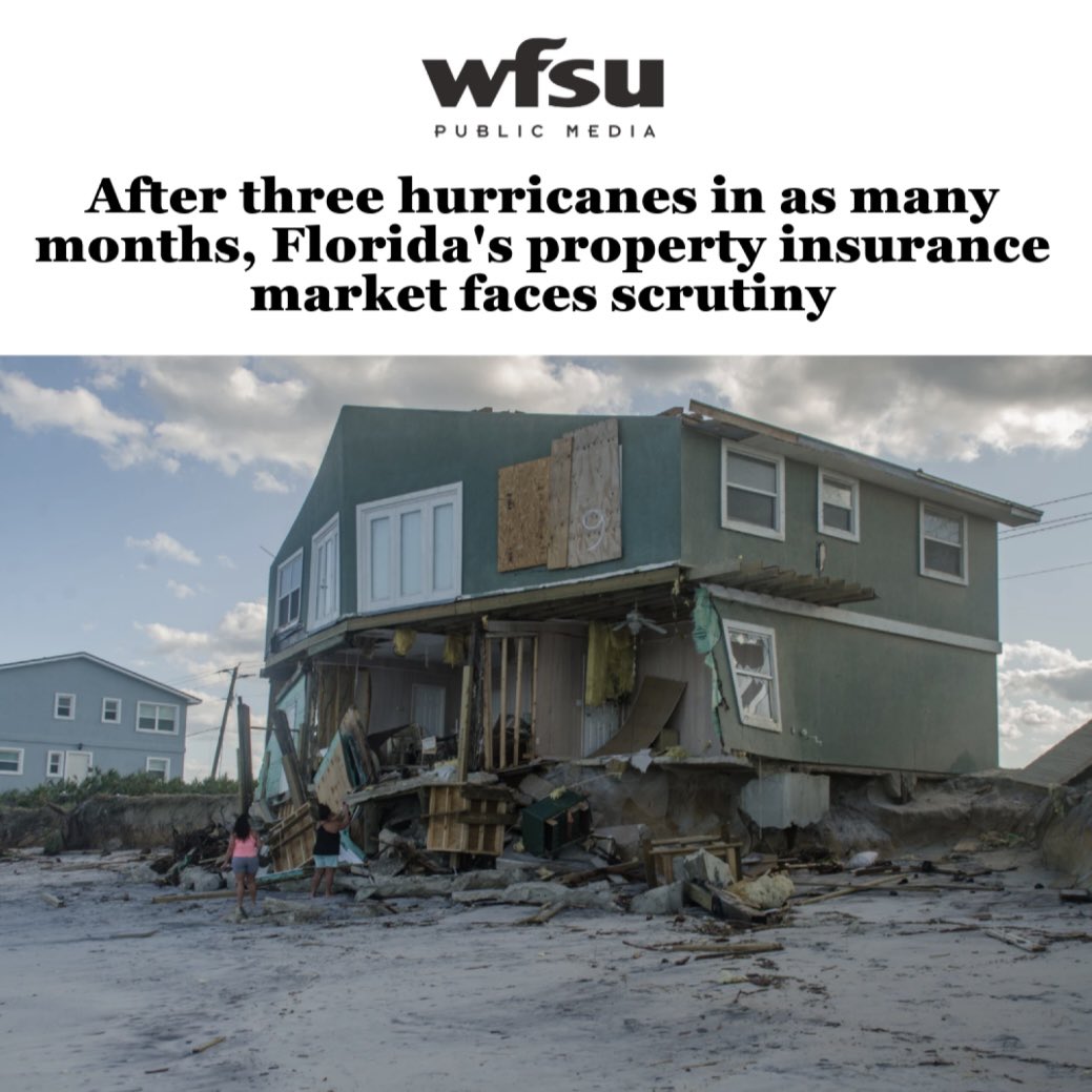 HonestLendingFL's tweet photo. 🌪️🏚️ Florida’s property insurance market is facing scrutiny after three hurricanes in just as many months. 🌊💔 It’s a crucial time for homeowners as they navigate these challenges. 

Stay informed https://t.co/9hXx3VNyqf https://t.co/t817khFrw0