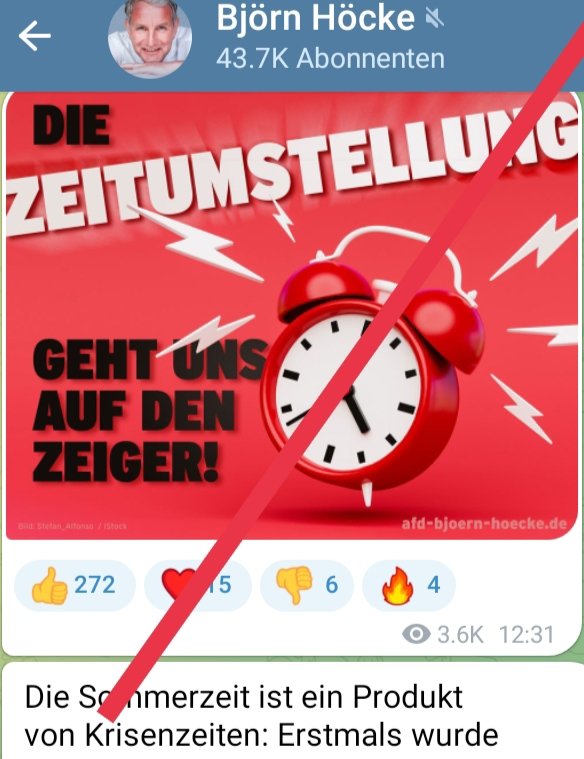 Anonymous00708's tweet photo. Meanwhile in Bornhagen 
Wenn Faschisten über
"#Zeitumstellung" philosophieren, meinen sie nicht immer 1933..
#fckafd #Start_ins_Wochenende https://t.co/P9IQHgaoR8