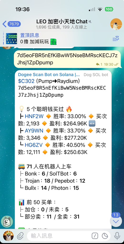a821haha's tweet photo. ????? #C302
在群裡發完 180k
瞬間翻倍
ATH 640k
7d5eoFBR5nEfKiBwW5NseBMRscKECJ7zJhsj1ZpDpump
——————————
Bot in
Linktree 🔗
https://t.co/wyNhWZYPYk
此頻道聊天處 (verify chat) https://t.co/LhGpRYY3Sx