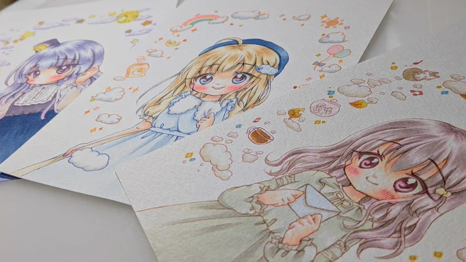 wip#コミティア150 の新刊イラスト本に収録します。また、コミティア当日にフレームレス作品として原画を持って行く予定です 