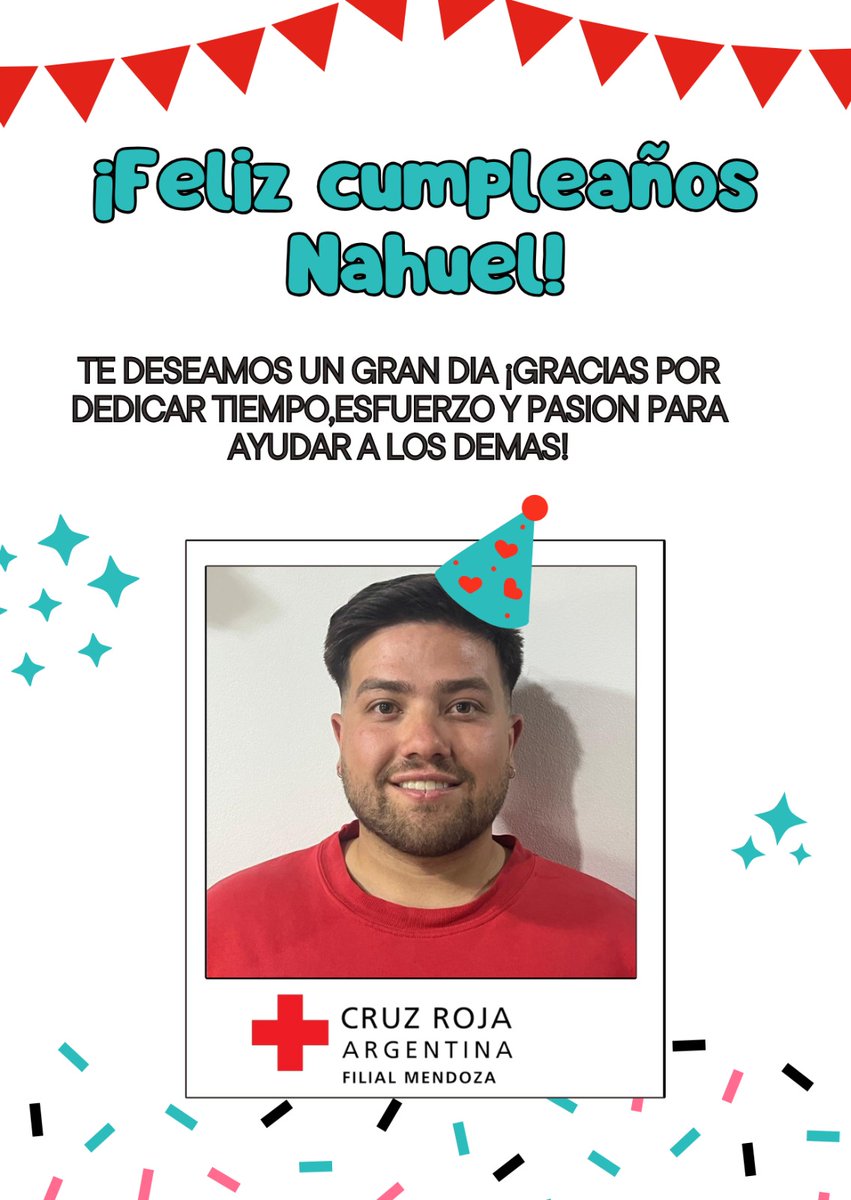 MendozaFil72059's tweet photo. En el día de saludamos a nuestros voluntarios y le deseamos ¡FELIZ CUMPLEAÑOS! Gracias por su dedicación y amor a Cruz Roja. https://t.co/vIQUjtLKcW