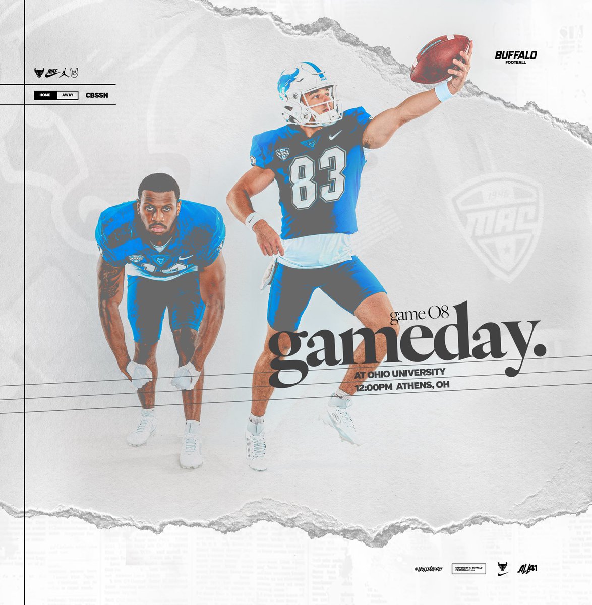 𝗥𝗶𝘀𝗲 𝗮𝗻𝗱 𝘀𝗵𝗶𝗻𝗲 𝗕𝘂𝗹𝗹𝘀, 𝗶𝘁’𝘀 𝗴𝗮𝗺𝗲 𝗱𝗮𝘆

🏈 at Ohio
📍 Peden Stadium
🕛 12:00 pm
🖥️ tinyurl.com/bddpfp9c
📻 tinyurl.com/bdus5r7y