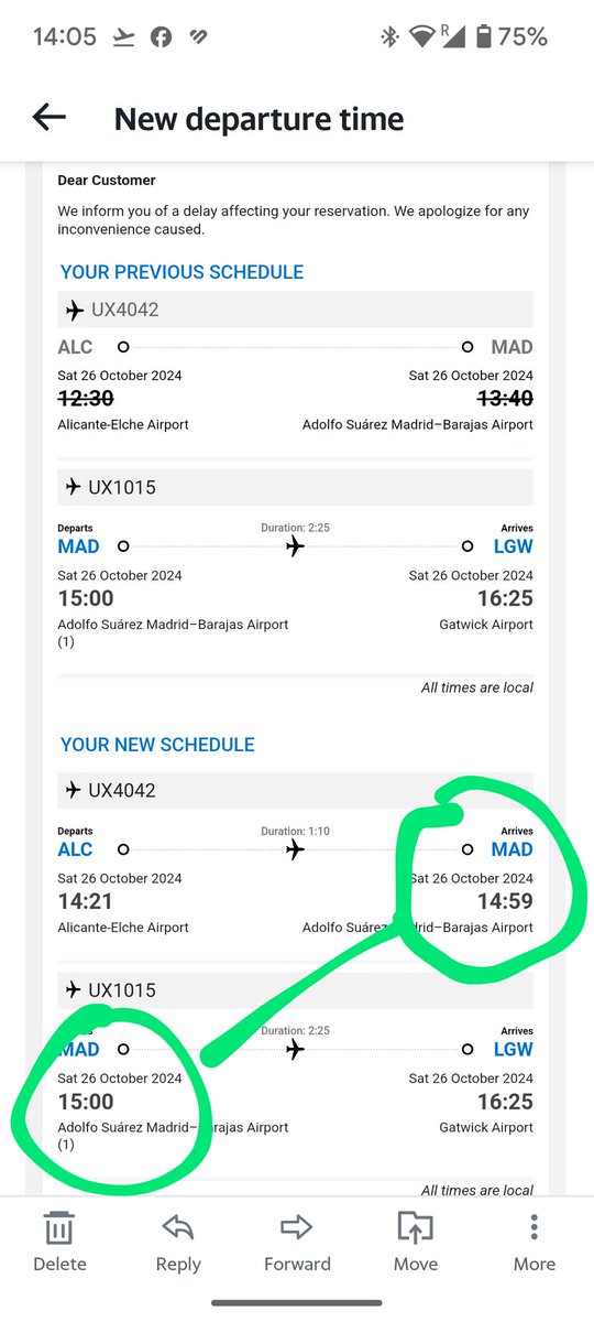 o_romanas's tweet photo. @AirEuropa how do you think we can make this 1 minute connection miracle? Also staff @ Alicante airport said no compensation for hotel if no flight is available today? Really? https://t.co/W4aFOHoBbX