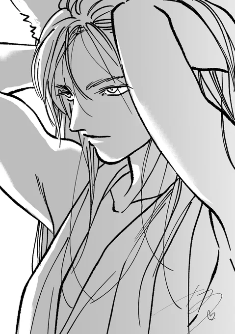 今月息抜きに描いてた妖狐蔵馬。 