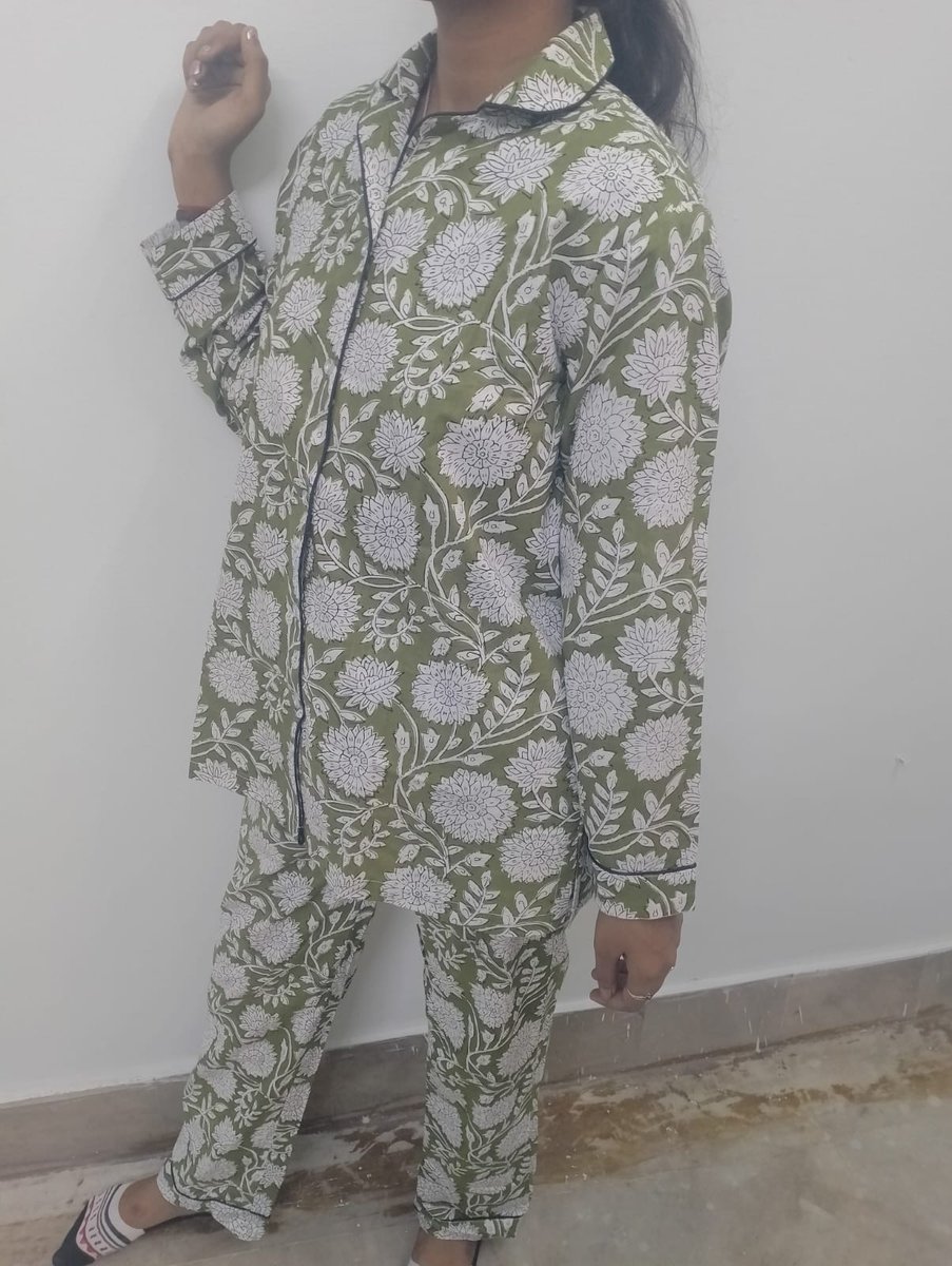#indianpajama #handblockpajama #summerwear #nightwear #bridegift #giftforher