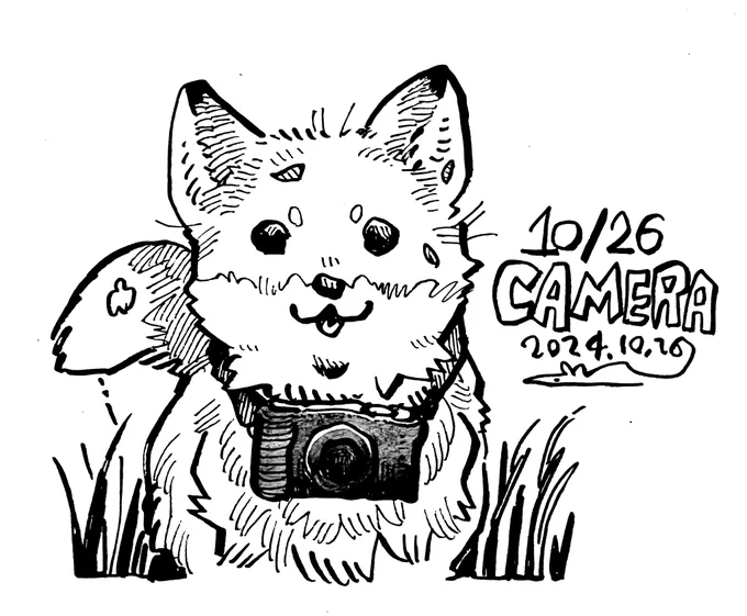 #inktober2024 
26日目:CAMERA 