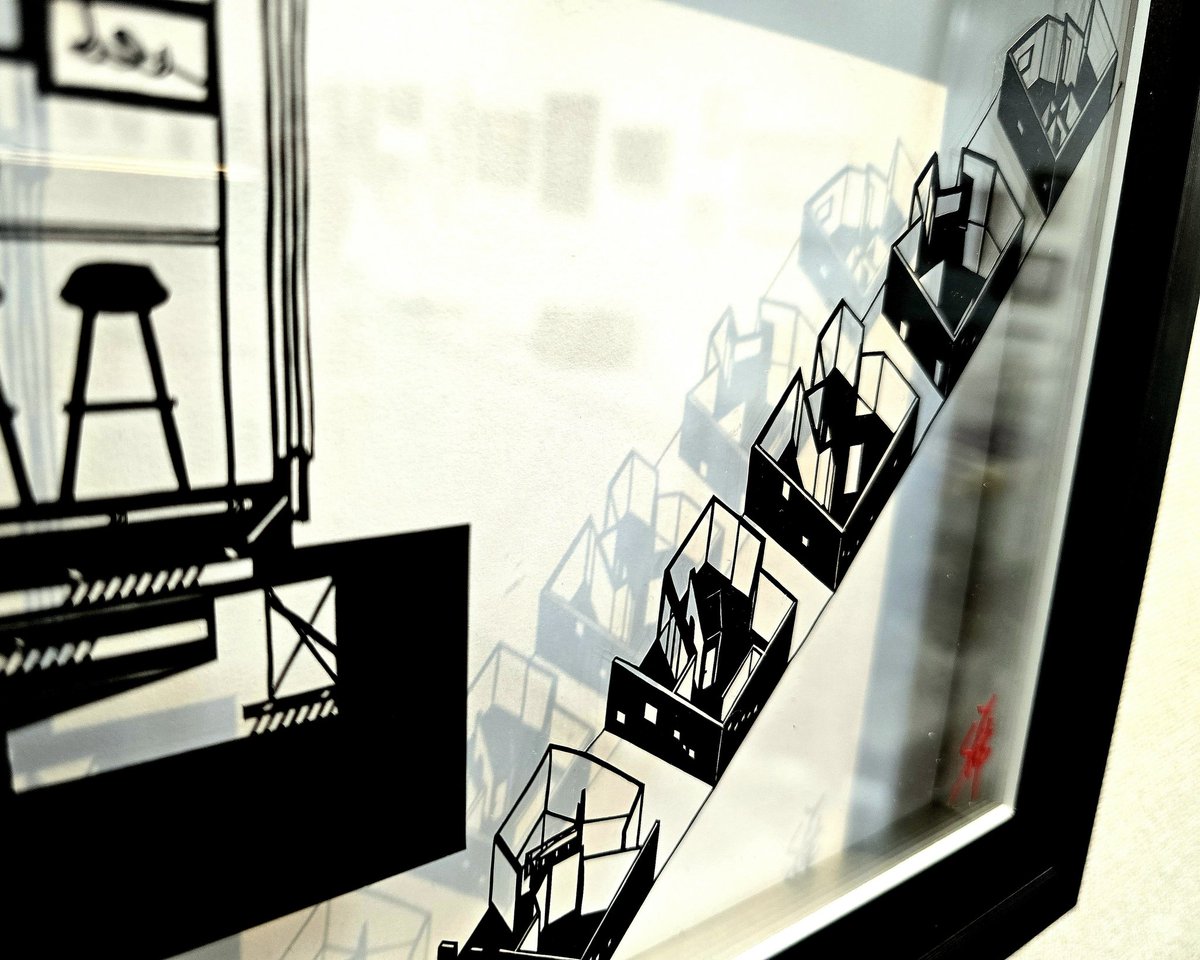 ポツンと一軒家の切り絵です！ ポツンと一軒家の切り絵です！ ポツンと