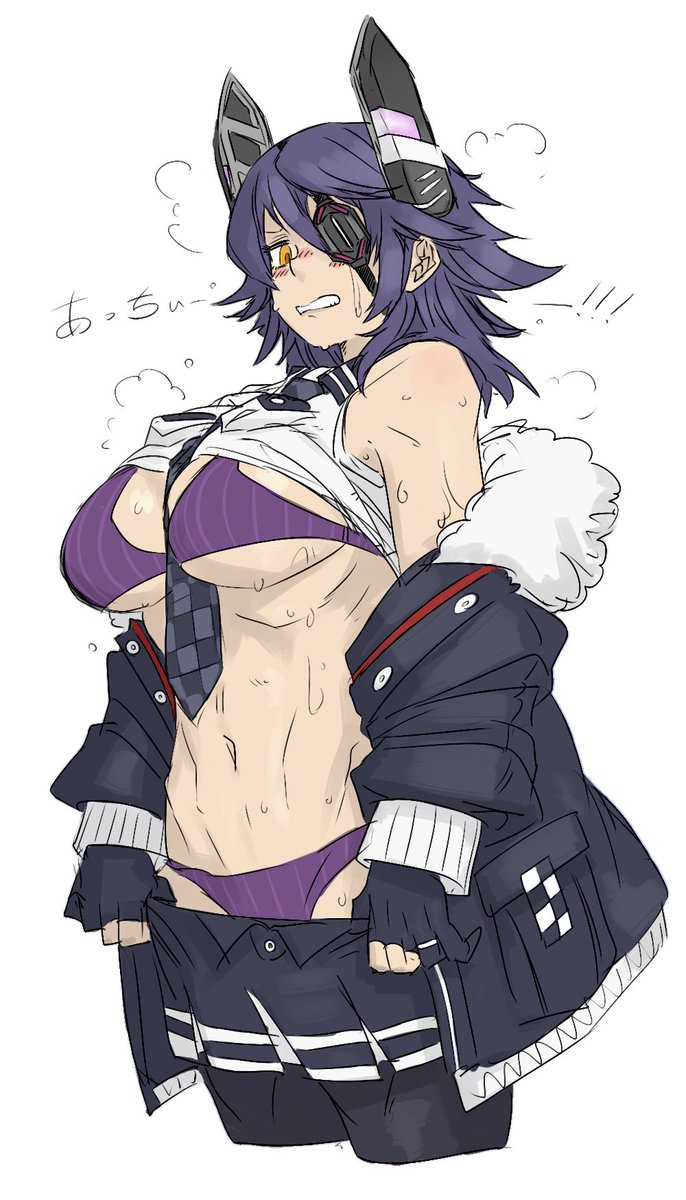 天龍(艦これ) ,天龍改二(艦これ) 「まだ暑い。おやすみ。 」|oso 的キノコ擬人化図鑑のイラスト