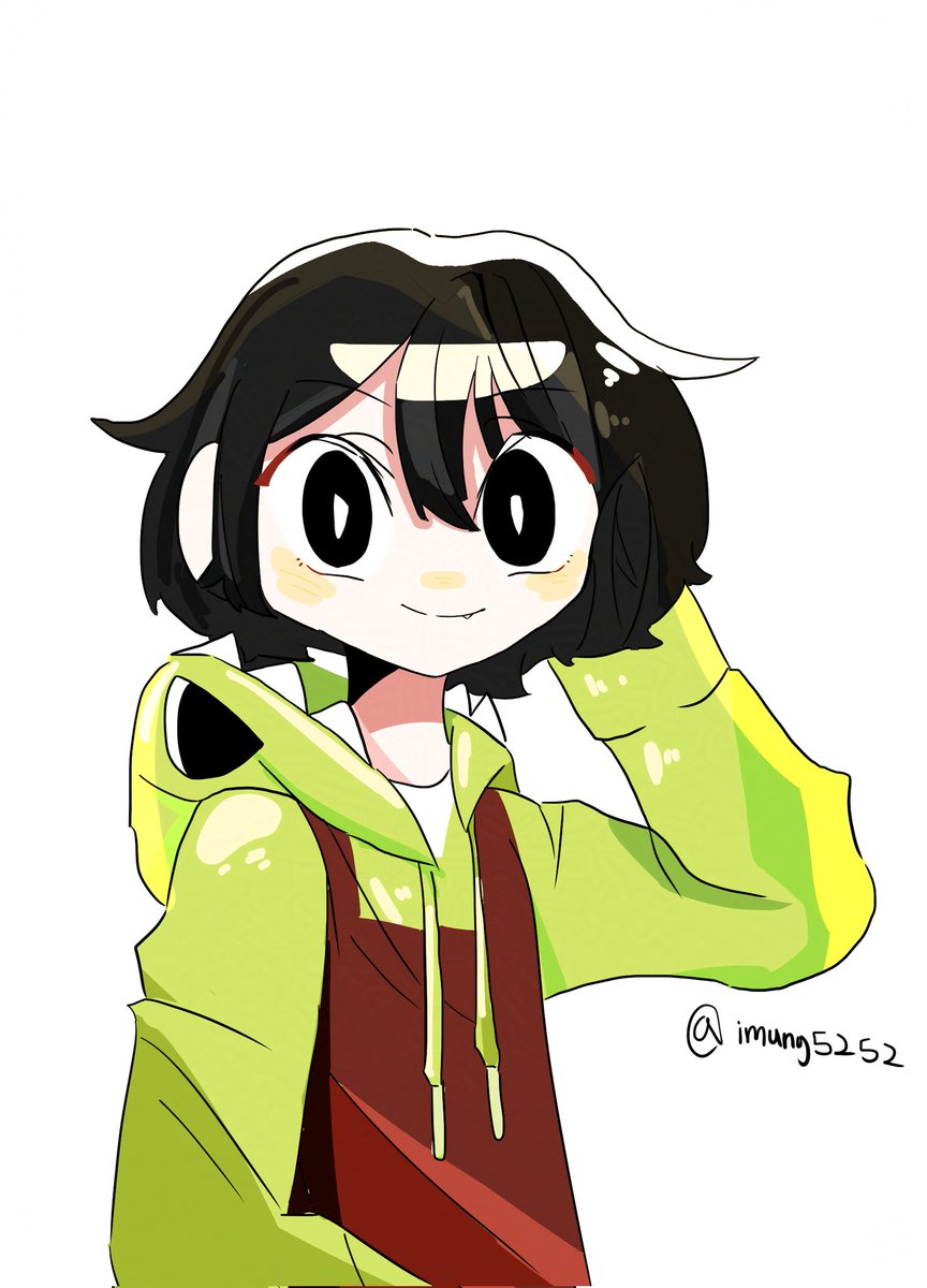 잠깐 낙서로 흑발룡..