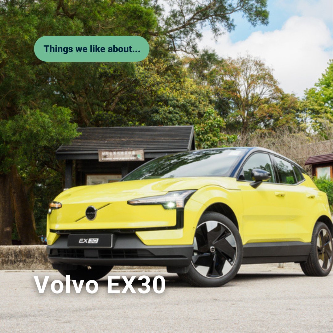GeniePointEV's tweet image. Is it the sun? Is it a lemon? No it's a yellow Volvo EX30 and here's three things we like about it 🍋 🚗

- 422bhp twin-motor
-  0-62mph in 3.6-seconds
- Minimum of 214 miles, more with a higher spec

#EV #EVReview #Volvo #EVVolvo