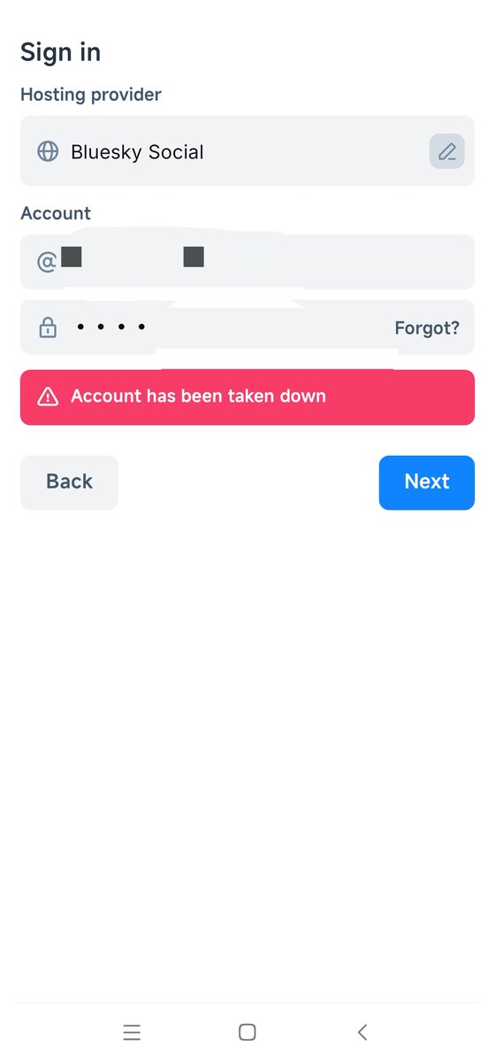 👇👇
#Bluesky  Delete users at will, it is recommended that you stay away from this kind of APP

Account has been taken down 

#BlueskySocial #blueskyTH