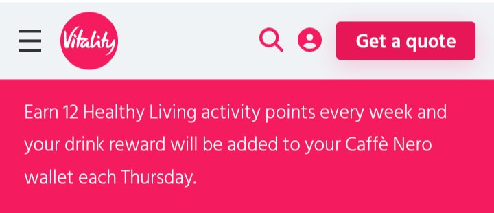 mindfulvanman's tweet photo. @Vitality_UK It appeared later on Friday (as opposed to the Thursday that is advertised). It might not seem like a big deal to be a day late but, like many others I'm sure, I can't always get to a Caffè Nero and only having 6 days rather than 7 to redeem the voucher might mean I miss out. https://t.co/yY0fkK06yg
