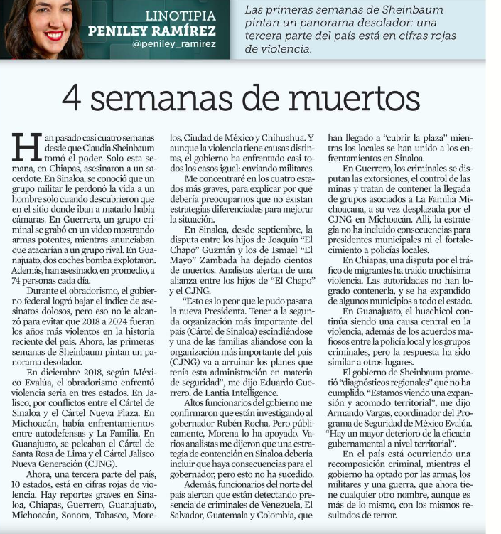acastilloDC's tweet photo. Diez estados en rojo, cientos de muertos y Sheinbaum sigue respondiendo con la receta gastada. Las promesas de estrategia diferenciada ya se esfumaron; lo que queda es un país atrapado en el mismo infierno de sangre y corrupción. @peniley_ramirez https://t.co/lfgiIvHg61