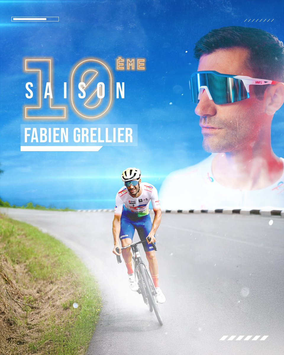 🔄 𝗨𝗻𝗲 𝟭𝟬𝗲̀𝗺𝗲 𝘀𝗮𝗶𝘀𝗼𝗻 𝗽𝗼𝘂𝗿 𝗙𝗮𝗯𝗶𝗲𝗻 𝗚𝗿𝗲𝗹𝗹𝗶𝗲𝗿 ! ✍️

Pilier de l’effectif sur le vélo et en dehors, notre capitaine de route effectuera en 2025 sa 10ème saison au sein du Team ! 🤝

#AllezTotalEnergies