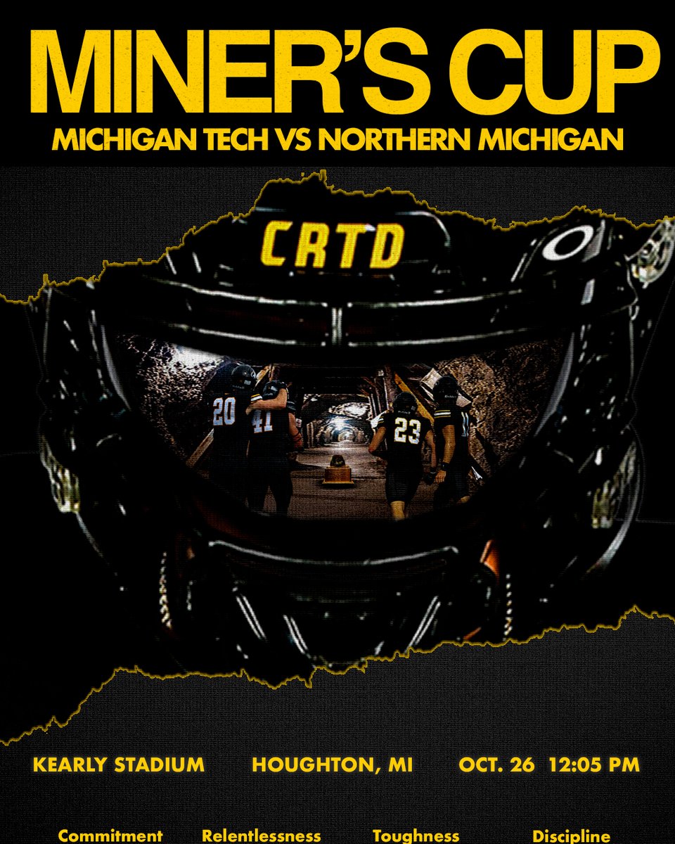 You won't want to miss this 🍿

🆚: Northern Michigan
📍: Houghton, Mich.
🏟️: Kearly Stadium
⏰: 12:05 PM
📻: Mix 93.5 FM WKMJ / pasty.net
📺: <a href="/wluctv6/">TV6 & FOX UP</a> (TV6)

📊: michigantechhuskies.com/live

#CRTD | #FollowTheHuskies