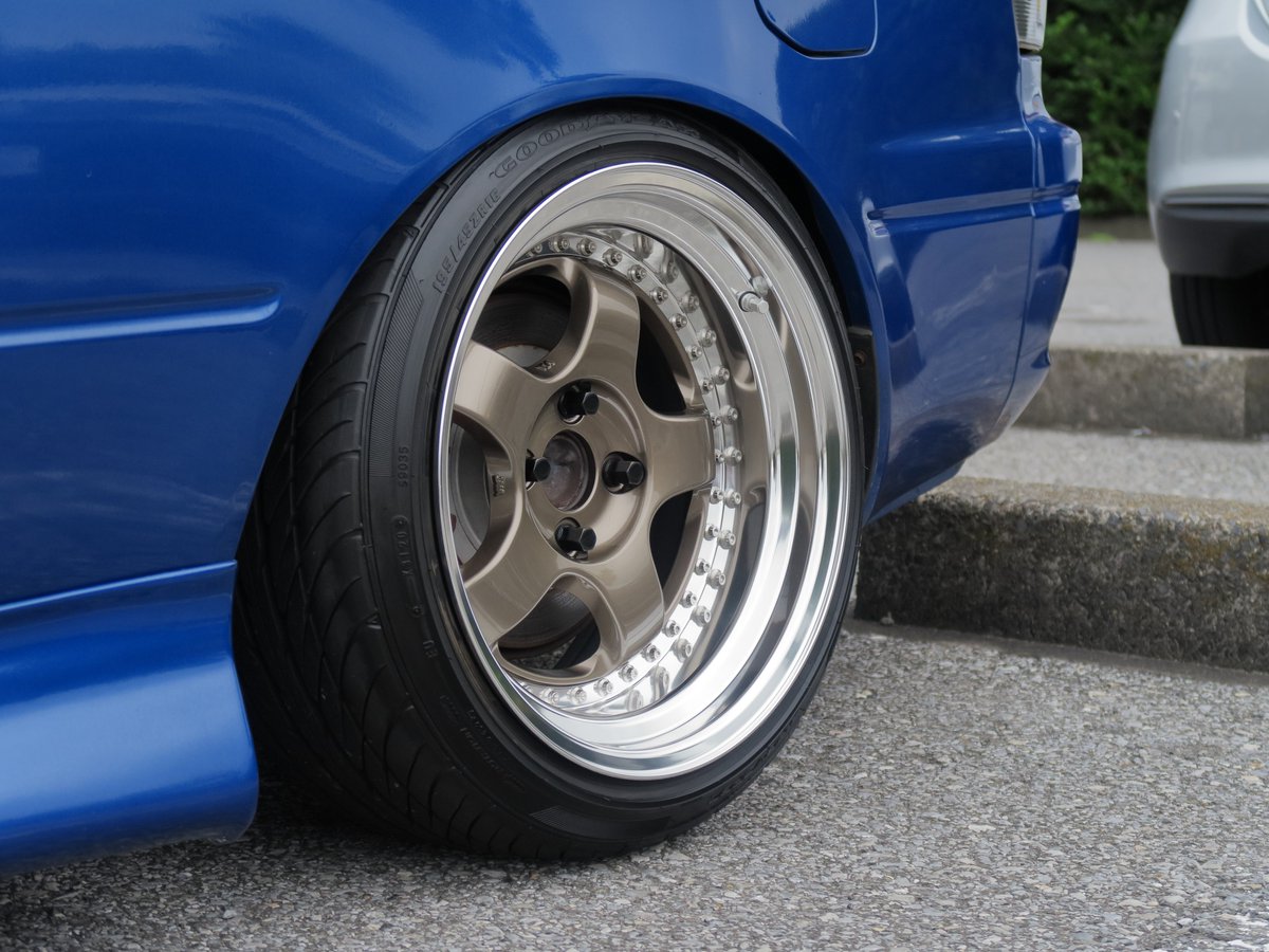 Ryo37_X's tweet photo. 新しいホイール履きました😌
WORK MEISTER S1 3p 16inch
運転席側はあんまり変わった感ないけど良き
今後の課題はちゃんと収めること https://t.co/XValGxgVfc