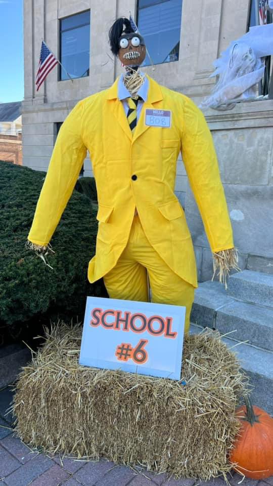 Meet our spook-tacular scarecrow, Bob, bringing a bit of Beetlejuice flair to the season! 🎃👻 #HalloweenVibes #ScarecrowStyle #SpookySeason