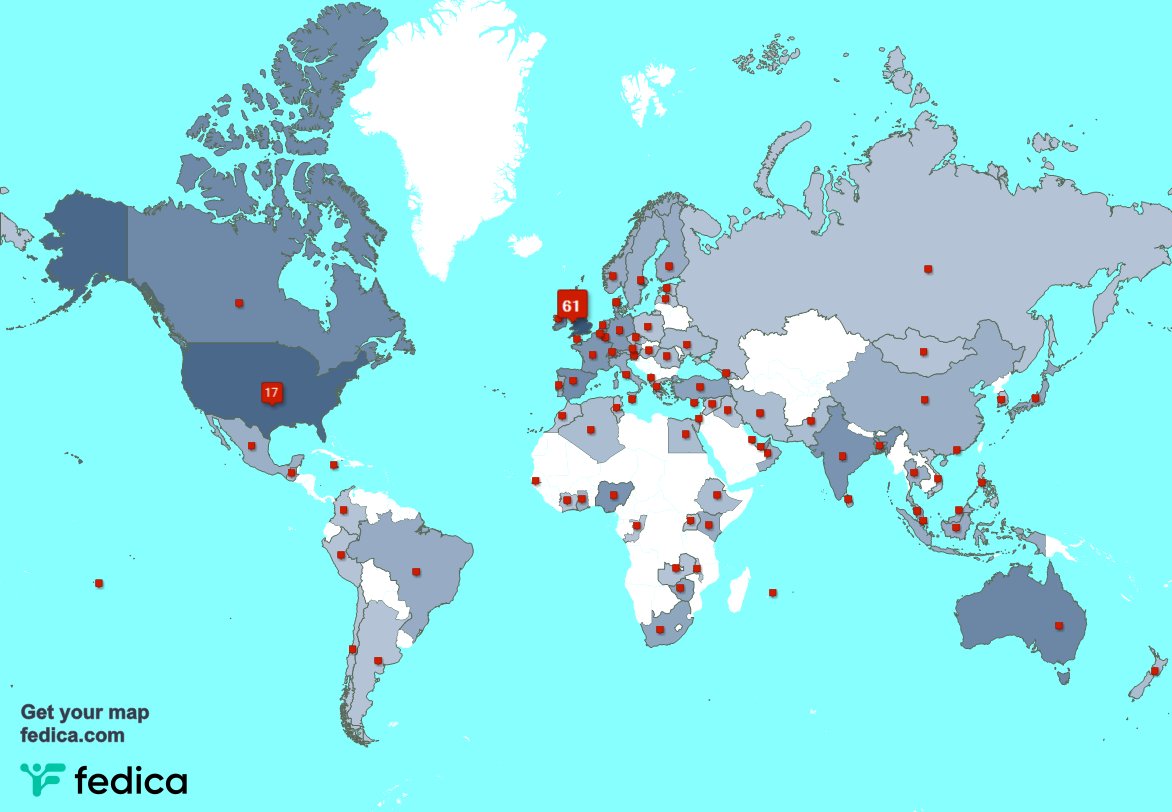 Special thank you to my 5 new followers from India, and more last week. fedica.com/!ProfTEvans