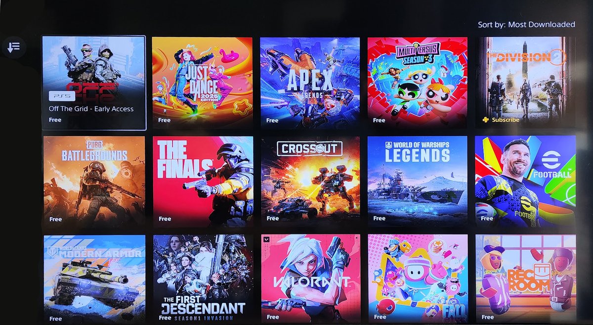 playoffthegrid's tweet photo. 🔥 Thrilled to see #OffTheGrid gaining momentum!

Just weeks into Early Access, it’s already among the top downloads on PS5, surpassing some of the biggest names in the free-to-play genre. This is only the beginning! https://t.co/NpYCPY6WE9