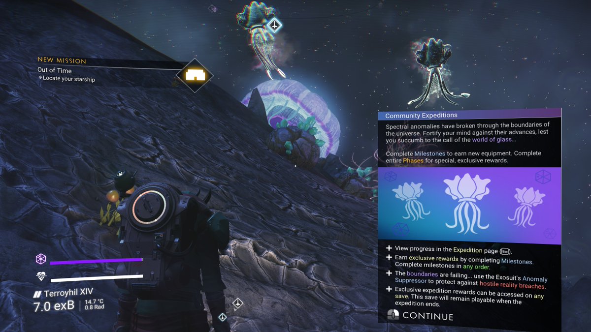Skyserter's tweet photo. New expedition 16 gives me alot of Death Stranding vibes with the horror creatures that appears from time to time.
I yet to complete it but, most fun I had in a expedition in a long time.
#NoMansSkyTheCursed https://t.co/aJXgNpTRps