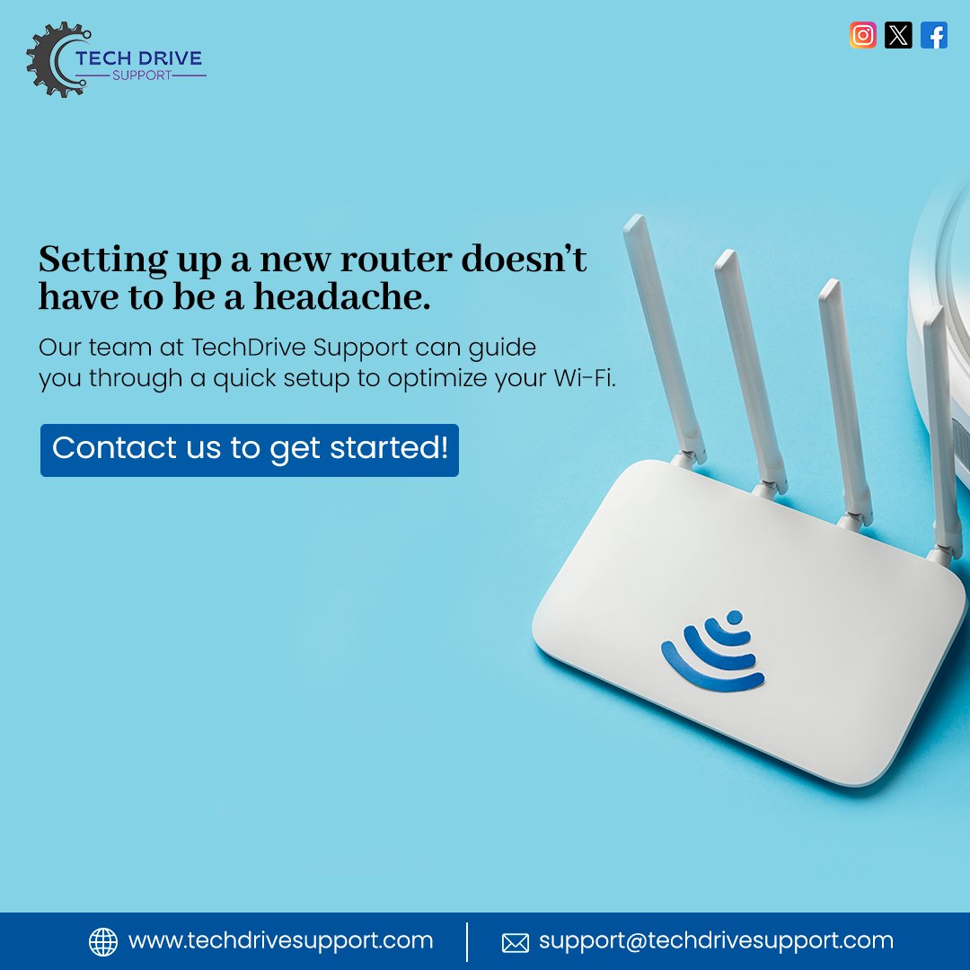 techdrivesprt's tweet photo. Setting up a new router doesn’t have to be a headache. Our team at Techdrive Support can guide you through a quick setup to optimize your Wi-Fi. Contact us to get started!
https://t.co/v2DbsLPb9U
#techdrivesupport #trending #saturdayvibes #technews #router #datasecurity https://t.co/dFzzBoCJvO