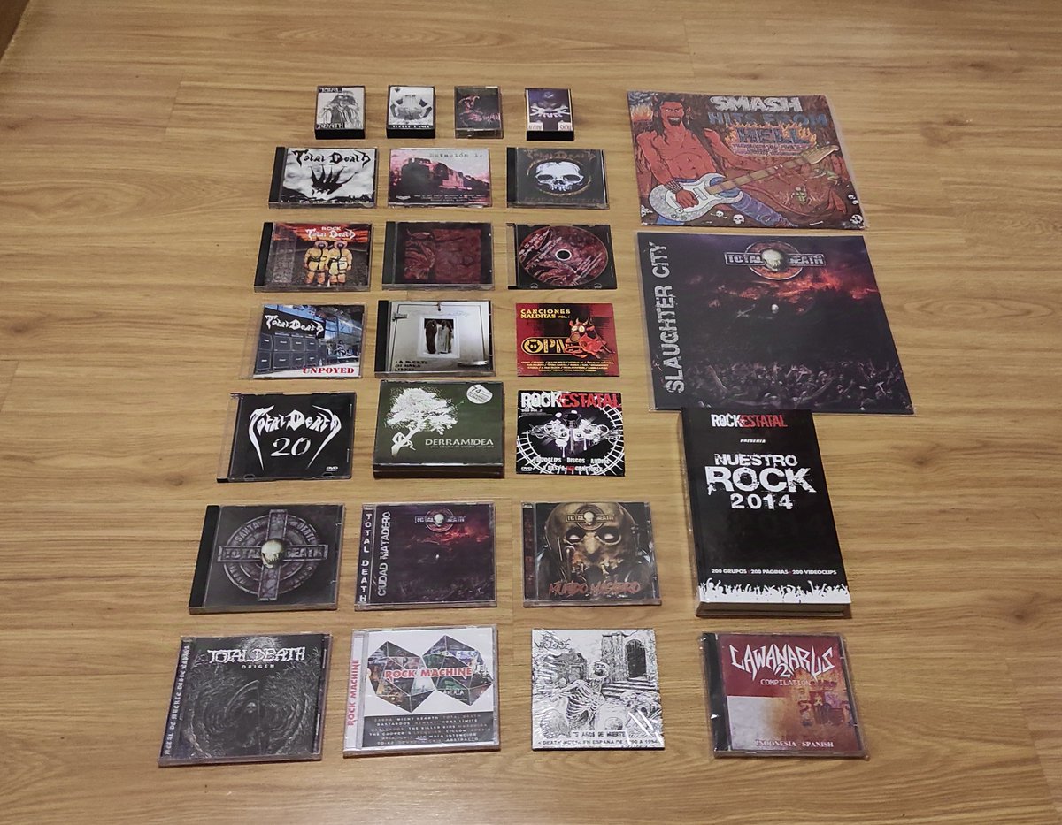 total_death's tweet photo. Todas nuestras ediciones físicas desde los 80 hasta hoy (16). También los discos compartidos incluidos en la segunda foto (26).
https://t.co/NDXgvPD71z https://t.co/ktlmhkkeSn