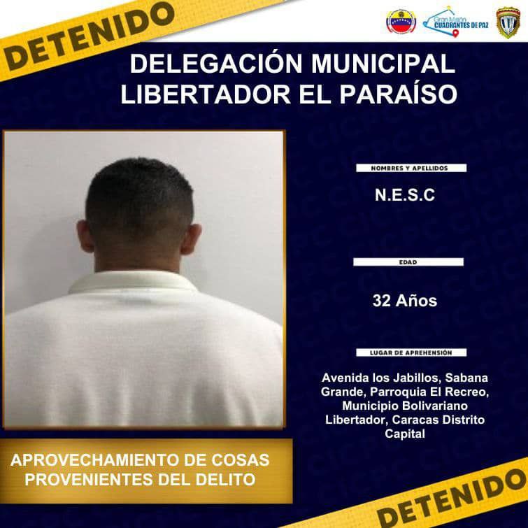 reaCapital1's tweet photo. En Sabana Grande fue detenido un hombre por aprovechamiento de cosas provenientes del delito

https://t.co/j0uB50k3n6 https://t.co/46zxEZdUJb