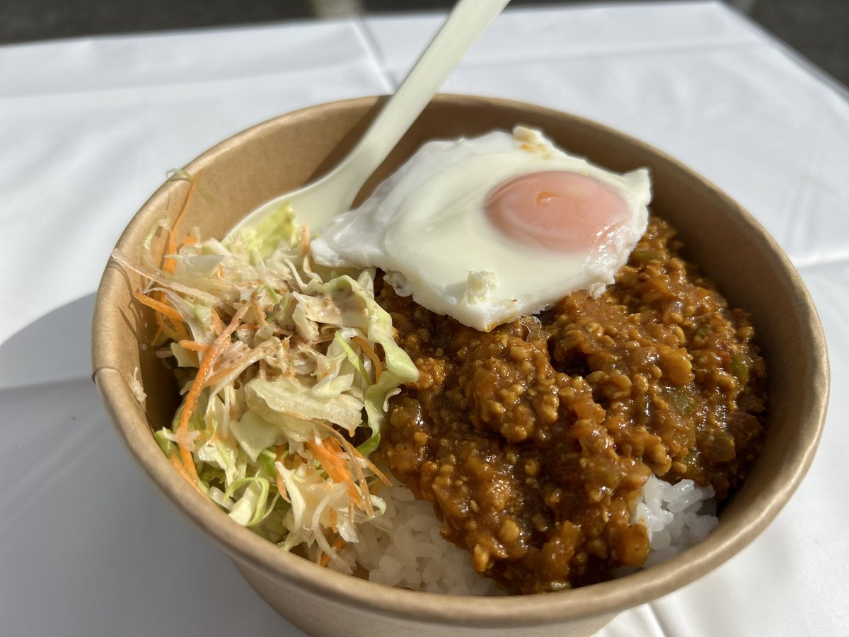 yonagonodee's tweet image. 会社の秋祭りで食べたキーマカレー