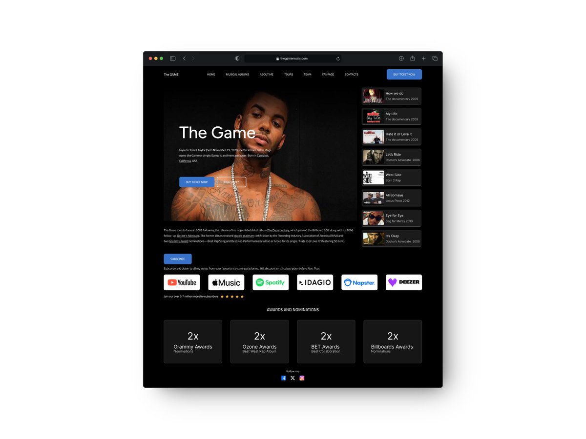 its_CharlesObi's tweet photo. Day 9/30
I designed the hero section screen for a musician website and i added some benefits and CTA buttons for users into taking actions.
what do you think ?
@DezinDesign @thedennisobaro1 #30daydezinweb #figma #uiux #seekinginternship #weddesign #DailyUI https://t.co/2upg7A2ARJ