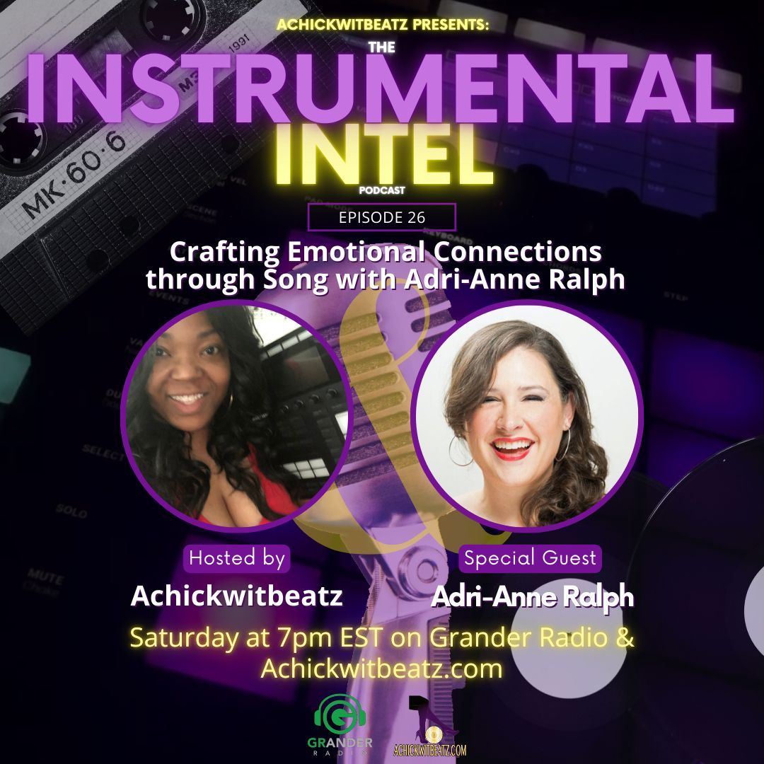 AChickWitBeatz (@achickwitbeatz) on Twitter photo Ep. 26 of <a href="/NstrumentalNtel/">Instrumental Intel Podcast</a> drops today! singer-songwriter #AdriAnneRalph drops in to talk crafting connections through song!🎙️💎
Tune in for insights & music news Saturdays @ 7 pm EST on Grander #Radio & Achickwitbeatz.com. Subscribe now!📱
#podcast achickwitbeatz.com/instrumental-i… Ep. 26 of <a href="/NstrumentalNtel/">Instrumental Intel Podcast</a> drops today! singer-songwriter #AdriAnneRalph drops in to talk crafting connections through song!🎙️💎
Tune in for insights & music news Saturdays @ 7 pm EST on Grander #Radio & Achickwitbeatz.com. Subscribe now!📱
#podcast achickwitbeatz.com/instrumental-i…
