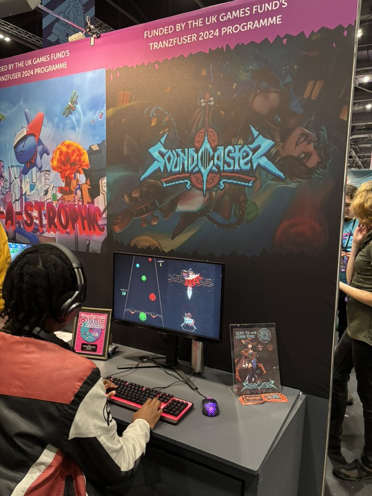 SoundCasterGame's tweet photo. We are at #EGX ! Come visit us at the Rezzed Zone 🎻🔥 

#MCM #ComicCon https://t.co/xVXxEMBJLE