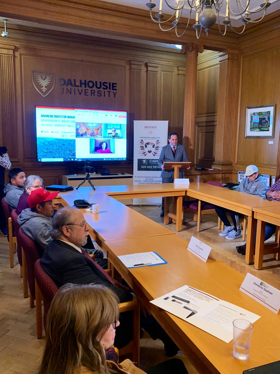 Excited to see the concretization of this MOU focused on enhancing the rights of Mexican seasonal workers in the Atlantic Provinces through evidence-based policies. It has been a pleasure working with Dr. <a href="/Raluca_Bejan/">Raluca Bejan</a> to make this partnership between <a href="/consulmexmtl/">Consulado General de México en Montreal</a> with