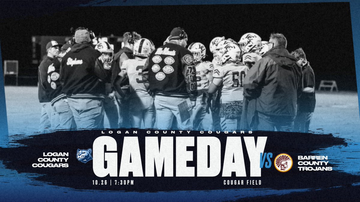 The 8th Grade Football team will take on Barren County for the Conference Championship tonight at 7:30 here at Cougar Field #cougarpride
