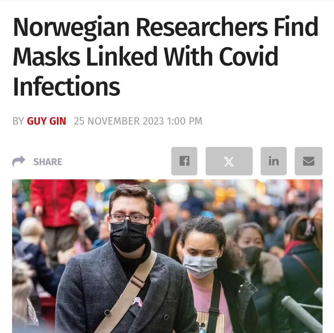 robinmonotti's tweet image. Masks increase risk of viral infection:
&quot;We found that the incidence of self-reported COVID-19 was 33% (aRR 1.33; 95% CI 1.03 – 1.72) higher in those wearing face masks often or sometimes, and 40% (aRR 1.40; 95% CI 1.08 – 1.82) higher in those wearing face masks almost always or…