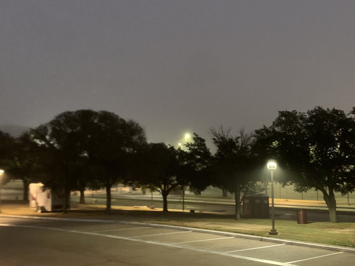 deadMBAtailgate's tweet photo. So foggy this morning you can’t even see the stadium from west campus. Don’t worry, it’s clearing up to be an amazing #AggieTailgate day! #GigEm #BTHOlsu https://t.co/wGf2cOnGsW