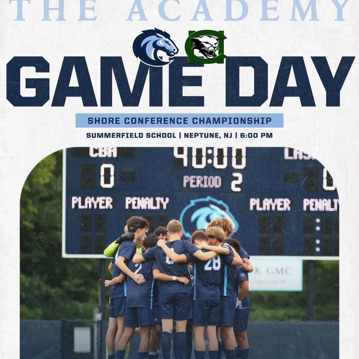 Championship Game Day!

A fourth straight conference title is on the line against Colts Neck. Start time is set for 6 p.m. at the Summerfield School in Neptune. 

#RollColts