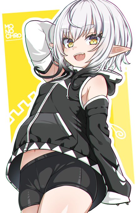 旧衣装版のモノクロちゃんも、やっぱり好き、。 