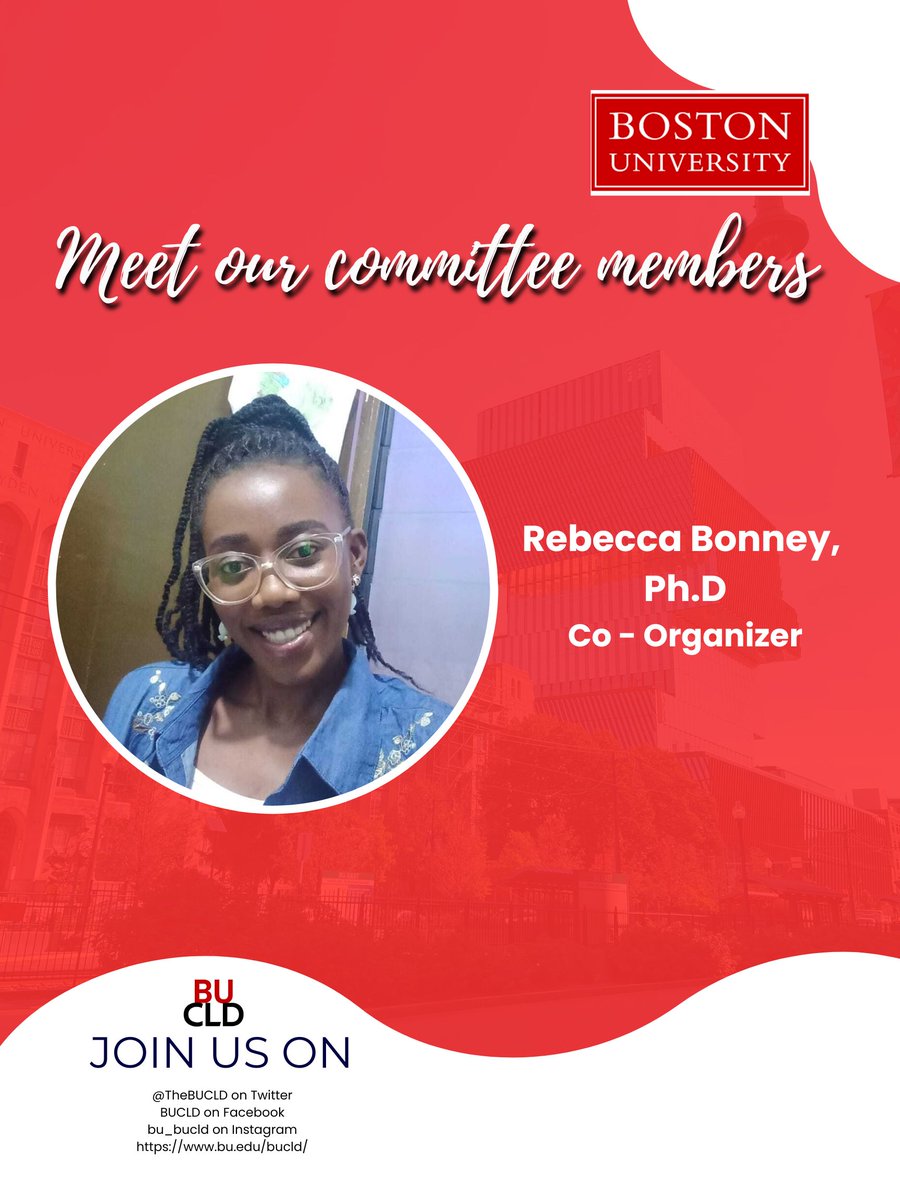 TheBUCLD's tweet image. ✨📚 Meet our committee members! Rebecca Bonney, Ph.D. is a Co-Organizer at BUCLD ✨📚
Rebecca Bonney is currently in her first year as a PhD student in the Department of Linguistics at Boston University.
We are proud to have her as part of our committee!