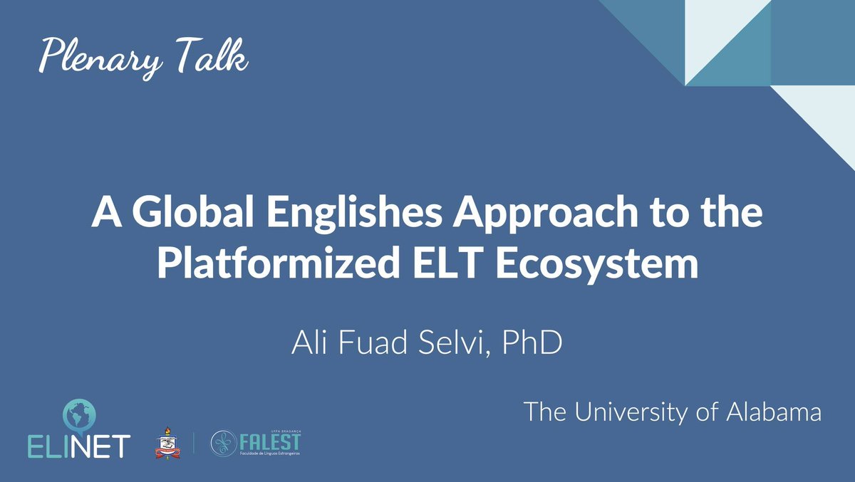 afselvi's tweet photo. I am delighted to deliver my online plenary on the platformized ELT ecosystem at the 2nd Annual @ELINET_Network Conference. 

Grateful to be part of this vibrant community in a truly dynamic space crafted by the amazing @DrNicolaG . https://t.co/aWsKID75nV
